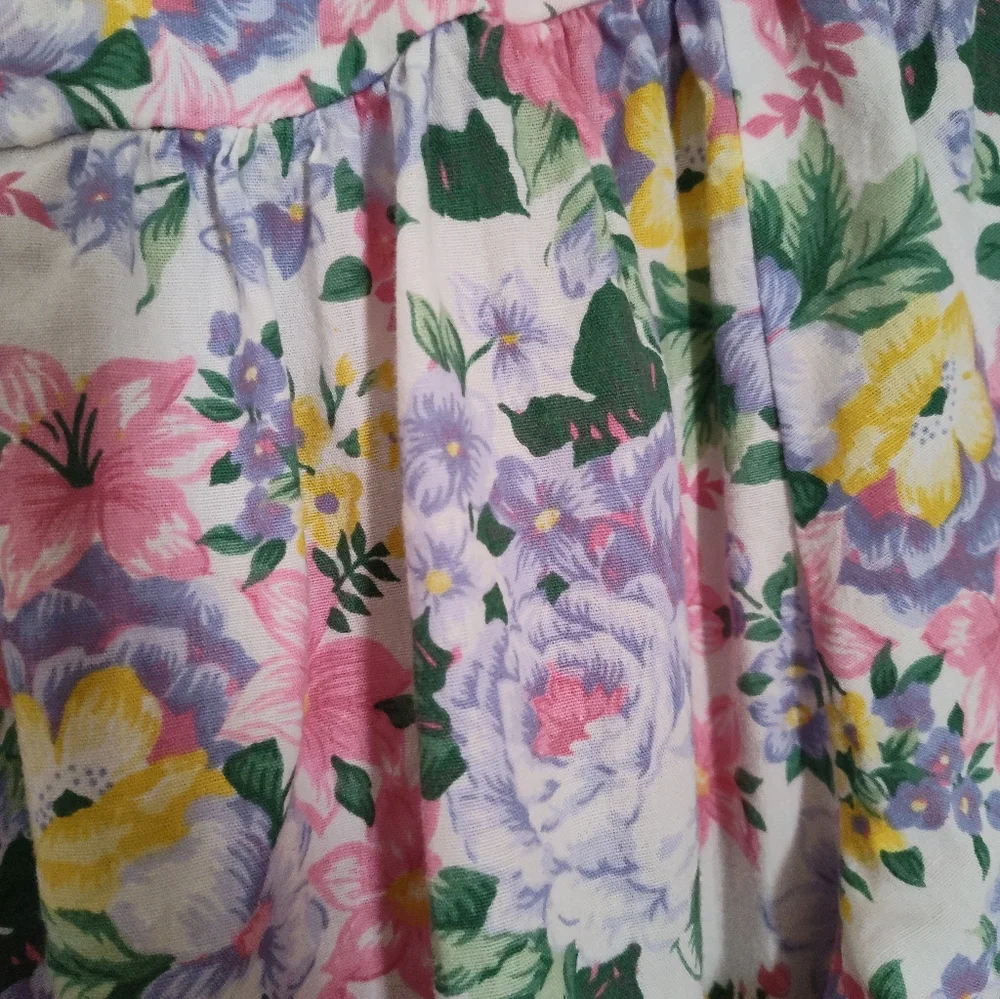 Beautiful Cottagecore Floral House Dress / Coat Grandmacore Size Large - Picture 2 of 4